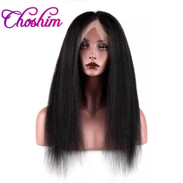 Choshim KL Full Lace Human Hair Wigs Kinky Straight Natural Color Brazilian Remy Hair Lace Wigs For Black Women With Baby Hair