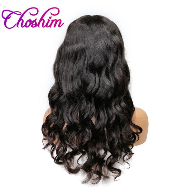 Choshim KL Full Lace Human Hair Wigs Natural Black Color 1B Brazilian Remy Hair Lace Wigs For Black Women With Baby Hair