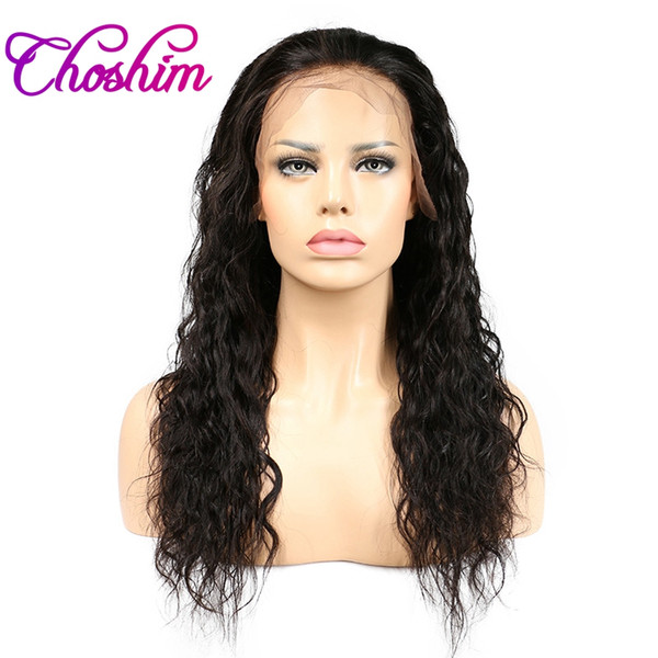 Choshim Slove Brazilian Full Lace Human Hair Wigs For Black Women With Baby Hair Natural Remy Human Hair Water Wave Wigs Free Ship