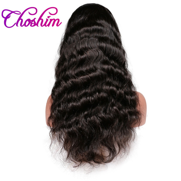 Choshim Full Lace Human Hair Wigs Body Wave Natural Color Brazilian Remy Hair Lace Wigs For Black Women With Baby Hair