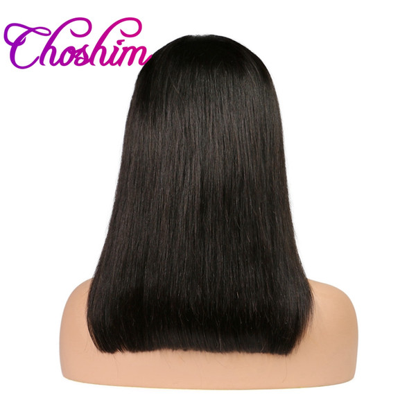 Choshim KL Hair Pre Plucked 13x6 Lace Front Human Hair Wigs For Black Women 180% Density Brazilian Remy Hair Straight Short Bob Wigs