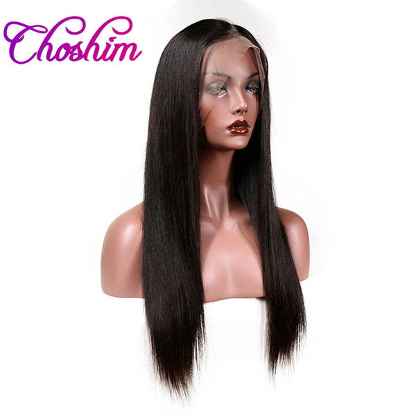 Choshim KL 13*6 Straight Lace Front Human Hair Wigs 180% Density Full Brazilian Remy Hair Lace Wig For Black Women With Baby Hair