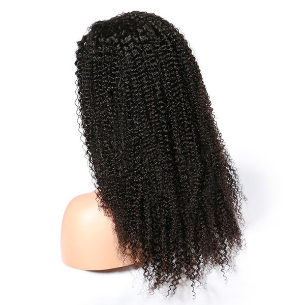 Pre Plucked Full Lace Wig Human Hair with Baby Hair For Black Women Brazilian Curly Remy 150% Density Gluless Lace Wig Full End