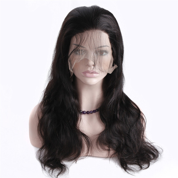 Brazilian Boby Wave Full Lace Human Hair Wigs With Baby Hair Natural Color Remy Hair Glueless Full Lace Wigs For Women