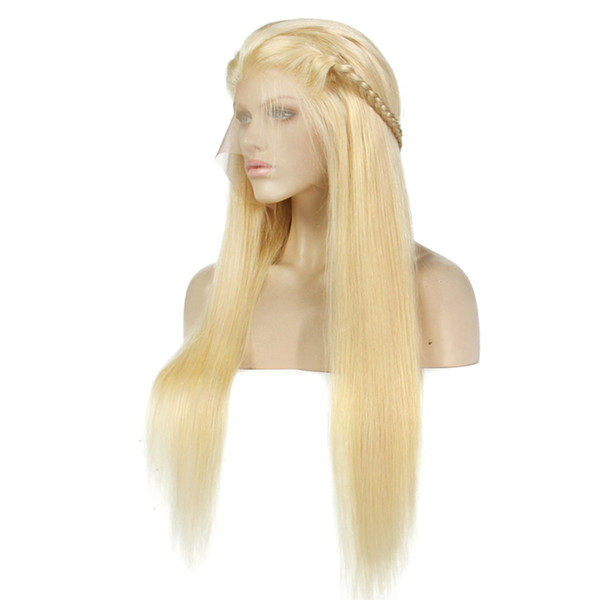 Lace Front Human Hair Wigs 613 Blonde Straight Lace Wigs Brazilian Remy Human Hair Wig With Baby Hair For Women Pre plucked Hairline