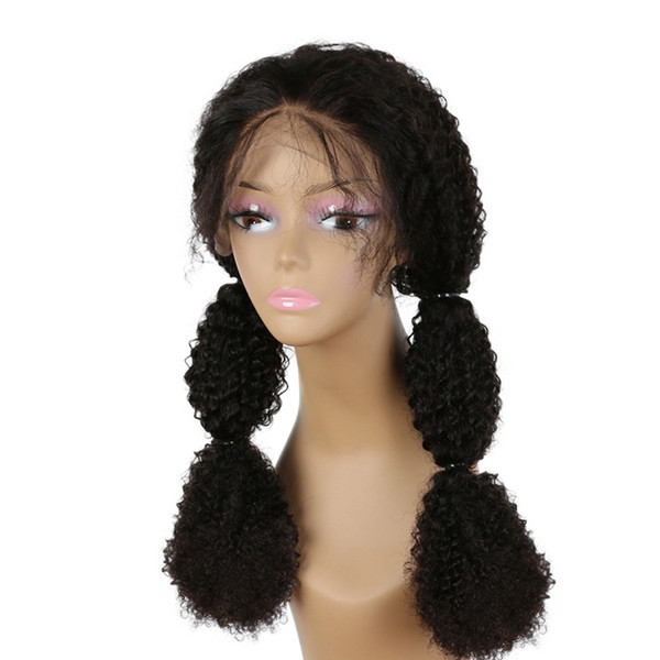 Kinky Curly Lace Frontal Wig Human Hair With Baby Hair Pre Plucked Preruvian Straight Lace Wigs For Women Full End Alot