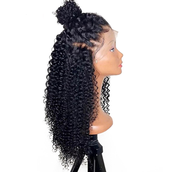 Glueless 360 Lace Frontal Wig Human Hair with Baby Hai For Black Women Lace Wig Pre Plucked Peruvian Kinky Curly Remy Hair Wig