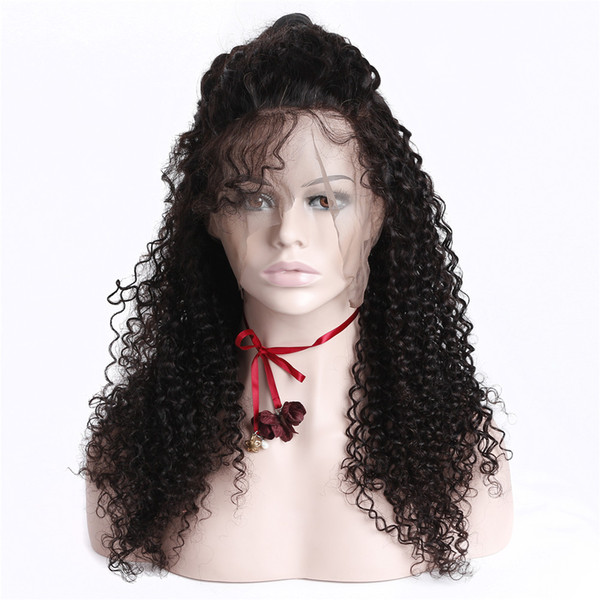 Kinky Curly Lace Front Wig Human Hair Wigs For Women Pre Plucked Malaysian Remy 150% Density Lace Frontal Wigs Full End