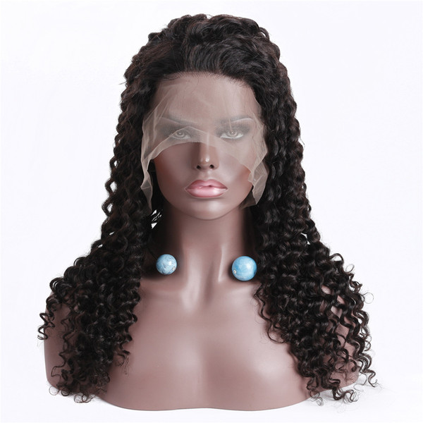 360 Lace Frontal Wig Human Hair With Baby Hair Pre Plucked Brazilian Deep Wave Remy Lace Front Wig For Women Full End