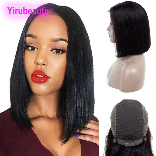 Malaysian Human Hair 10A Unprocessed Lace Front Wigs Natural Color Straight Bob Wig Yirubeauty Straight Virgin Hair Lace Front Wigs