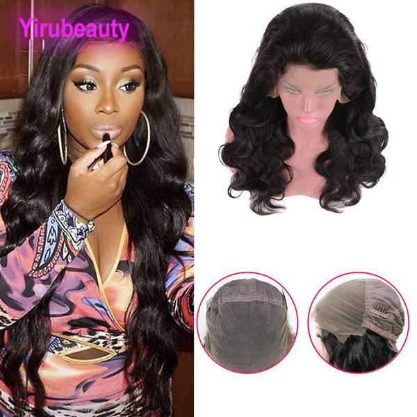 Indiian Human Hair Lace Wigs Pre Plucked 8-34inch Body Wave Full Lace Wig Natural Color Body Curl Virgin Hair Products