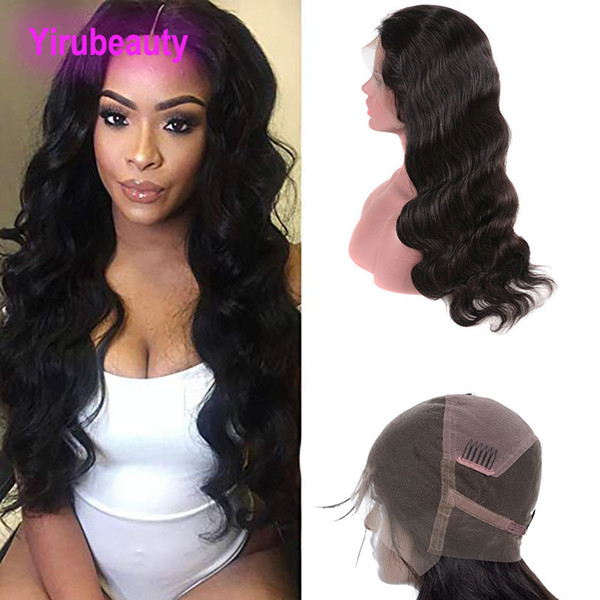 Brazilian Virgin Hair 8-34inch Natural Black Human Hair Body Wave Lace Wig Pre Plucked Full Lace Wigs Body Wave Wigs