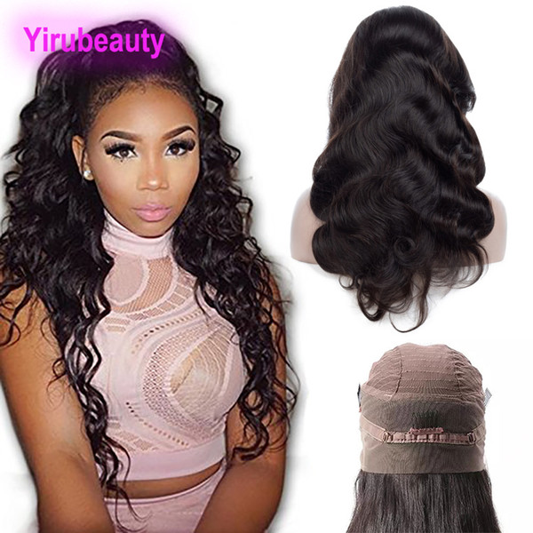 Indian Raw Virgin Hair Lace Frontal Wigs Body Wave 360 Frontal Wig 8-26inch Pre Plucked Wholesale Lace Wig Baby Hair