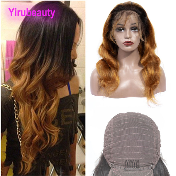 Malaysian Human Hair Lace Front Wig 1B/30 Ombre Hair Body Wave Lace Front Wig 10-24inch 1B 30 Hair Products