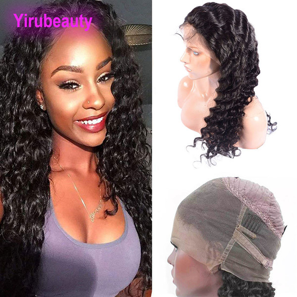 Brazilian Virgin Hair Kinky Culry Deep Wave Loose Wave Kinky Straight 360 Lace Frontal Wigs 8-26inch Virgin Hair 360 Frontal Pre Plucked Wig