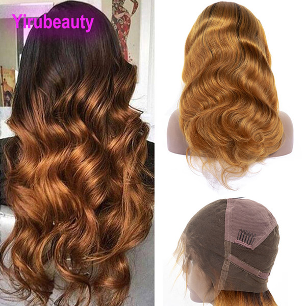 Malaysian 100% Human Hair Full Lace Wigs 1B/30 Ombre Color Body Wave 1B/30 Virgin Hair Lace Wigs 8-36inch