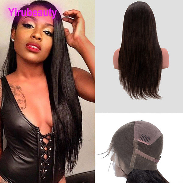 Malaysian Raw Human Hair 8-34 Inch Full Lace Wigs Straight Virgin Hair Wigs Natural Color Silky Straight Full Lace Wigs