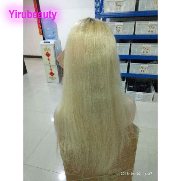 Brazilian Virgin Hair 613# Human Hair Lace Front Wigs Silky Straight Pre Plucked Lace Front Wigs With Baby Hair 10-28inch 613# Blonde