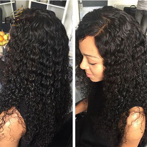 Pre Plucked Brazilian Curly Gluelesss Full Lace Human Hair Wigs Unprocessed Lace Front Wig For Black Women Water Wave Wig With Baby Hair