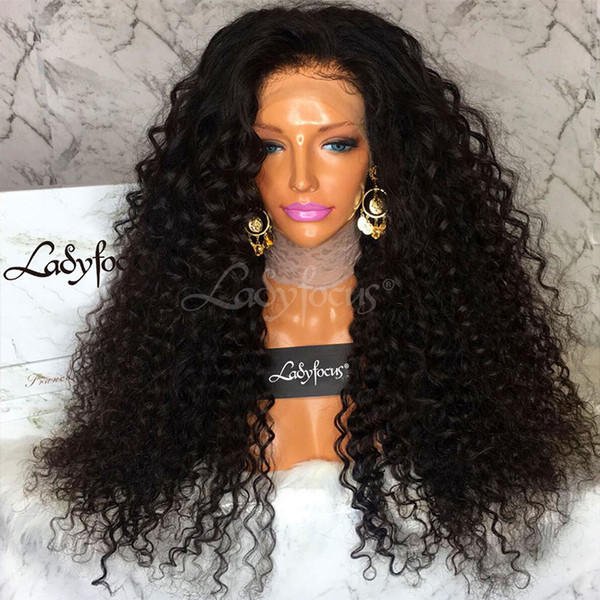 Malaysian Curly Full Lace Human Hair Wigs With Baby Hair 100% Brazilian Virgin Hair Kinky Curly Lace Front Wigs For Black Women