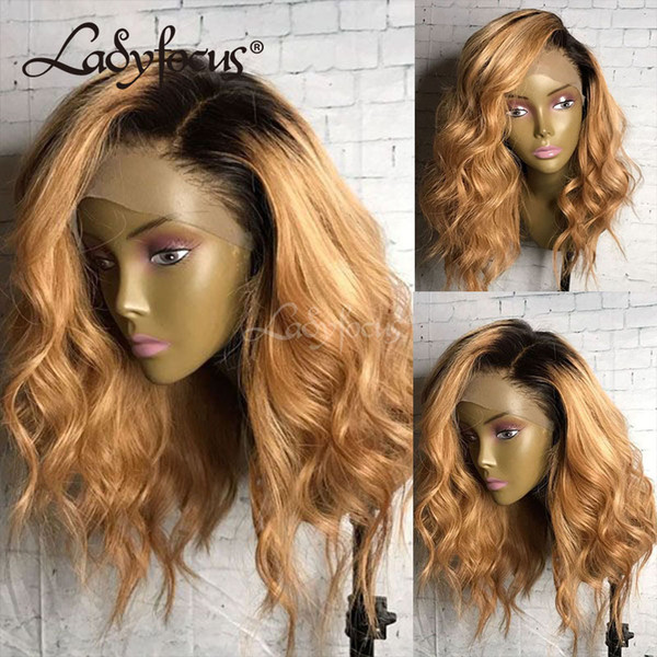 Pre Plucked Full Lace Human Hair Wigs With Baby Hair 150% Natural Wave Lace Front Honey Blonde Wig For Black Women