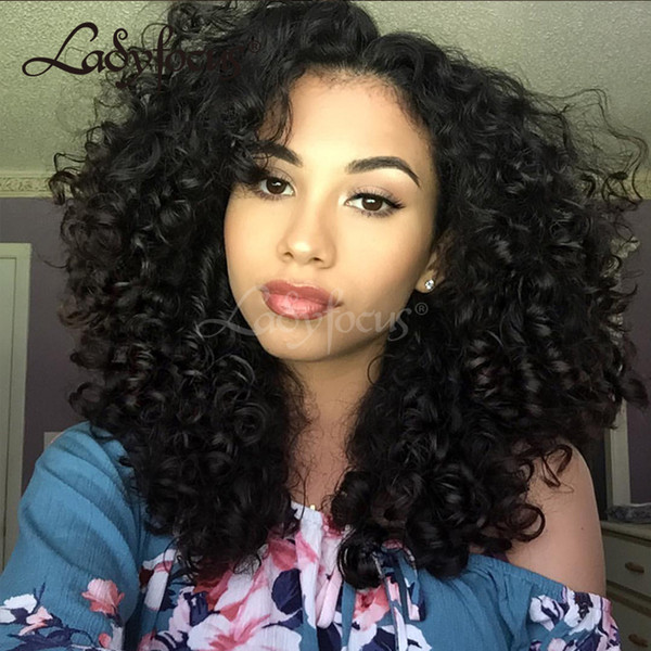 Pre Plucked Gluelesss Full Lace Human Hair Wigs With Baby Hair Bleached Knots Virgin Curly Hair Lace Front Wigs For Black Women