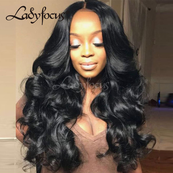 180% Density Natural Wave Thick Glueless Full Lace Human Hair Wigs Brazilian Virgin Hair Lace Front Wigs With Baby Hair