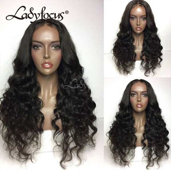 Loose Wave Full Lace Human Hair Wigs Brazilian Virgin Hair Lace Front Wigs With Baby Hair Half Wig For Black Women