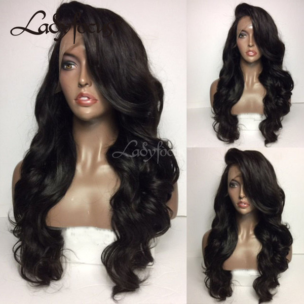 Natural Wave Full Lace Human Hair Wigs Unprocessed Brazilian Virgin Hair Lace Front Wigs With Baby Hair For Black Women