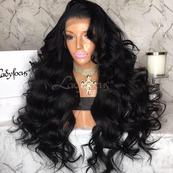 Lady Focus Glueless Full Lace Wigs With Baby Hair Human Hair Wigs Bleached Knots Body Wave Lace Front Wigs For Black Women