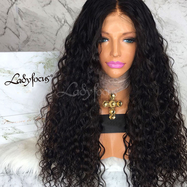 Glueless Full Lace Human Hair Wigs With Baby Hair 100% Brazilian Virgin Hair Water Wave Lace Front Wigs For Black Women