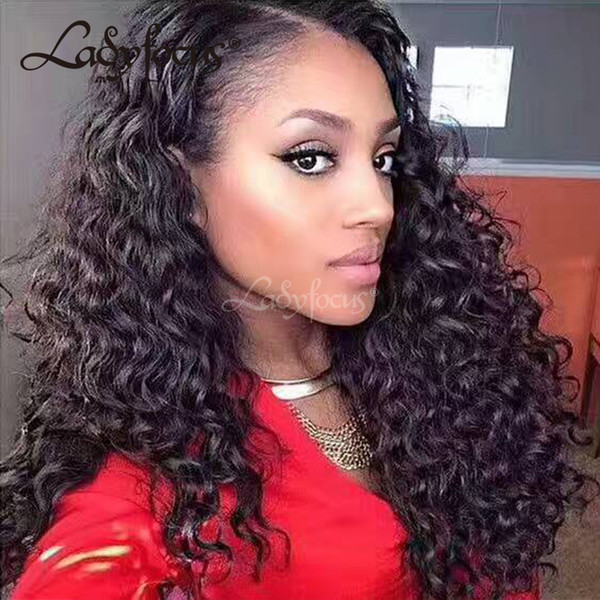 180 Density Pre Plucked Full Lace Human Hair Wigs Thick Malaysian Curly Lace Front Wigs With Baby Hair For Black Women