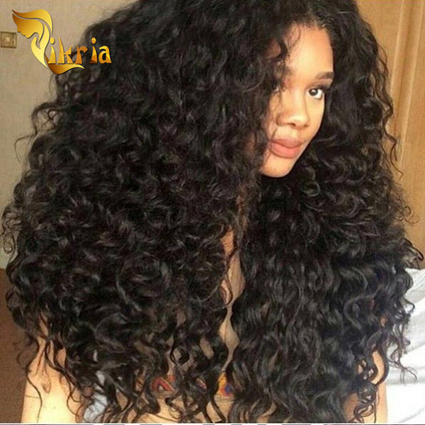 130% Density Curly Lace Front Hair Wigs Brazilian Indian Peruvian Malaysian Mongolian Remy Human Hair Wigs Pre Plucked Full Lace Wigs