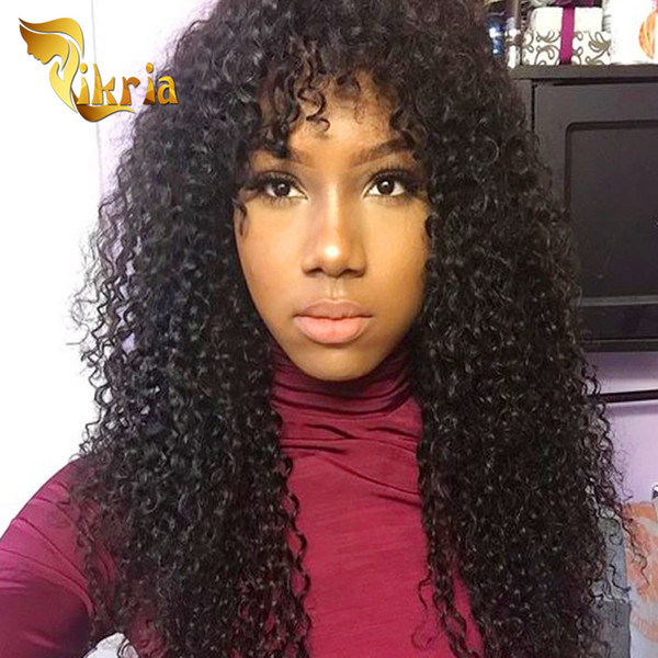 Great Quality Peruvian Brazilian Malaysian Kinky Human Hair Wig 130% Density Lace Front Wigs Glueless Full Lace Wig With Bleached Knots