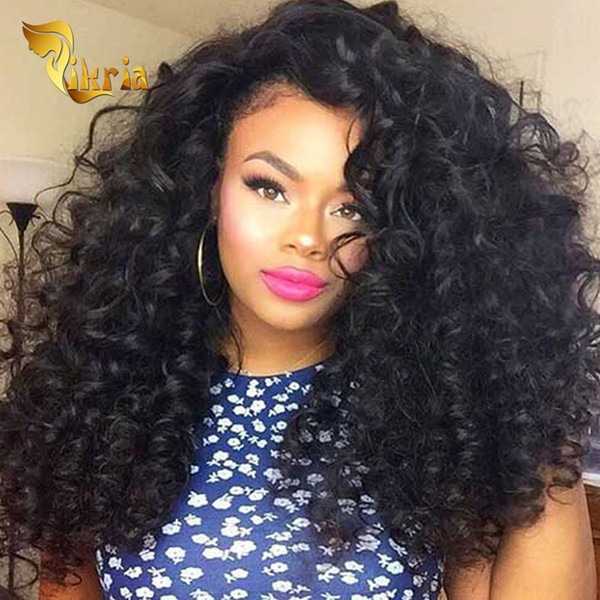 Curly Silk Top Full Lace Wigs Baby Hair Peruvian Indian Malaysian Brazilian Virgin Human Hair Lace Front Wigs