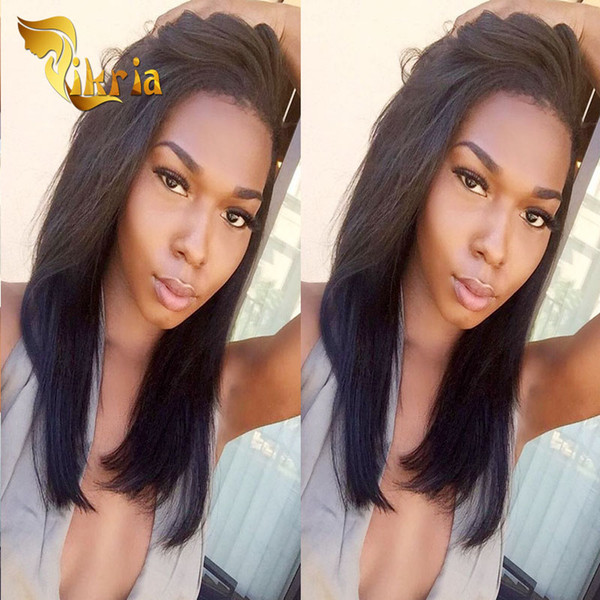 Unprocessed Indian Malaysian Bob Straight Wig Full Lace Human Hair Wig With Baby Hair Brazilian Peruvian Lace Front Wig For Black Women