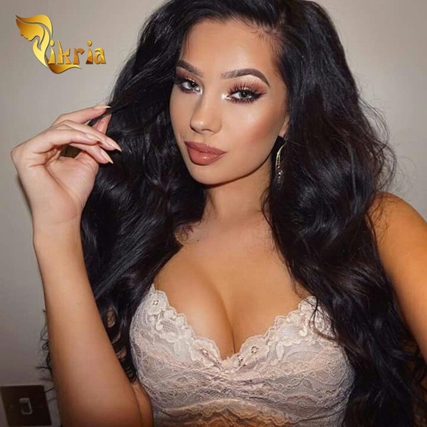 Body Wave Human Hair Lace Front Wigs Silk Base Full Lace Wigs Indian Malaysian Peruvian Brazilian Virgin Hair Body Wave Lace Wigs