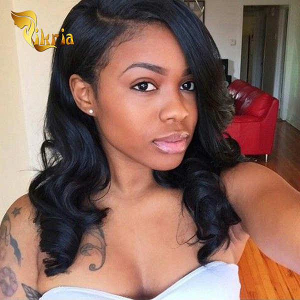 Loose Wave Brazilian Virgin Hair Bradied Lace Front Wig Indian Peruvian Malaysian Full Lace Wigs For Black Women