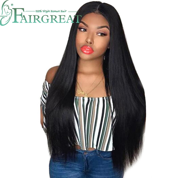 Brazilian 4*4 inch Straight Lace Closure With Wig Cap Natural Color Brazilian Straight Hair Middle Part 100% Human Hair Closure