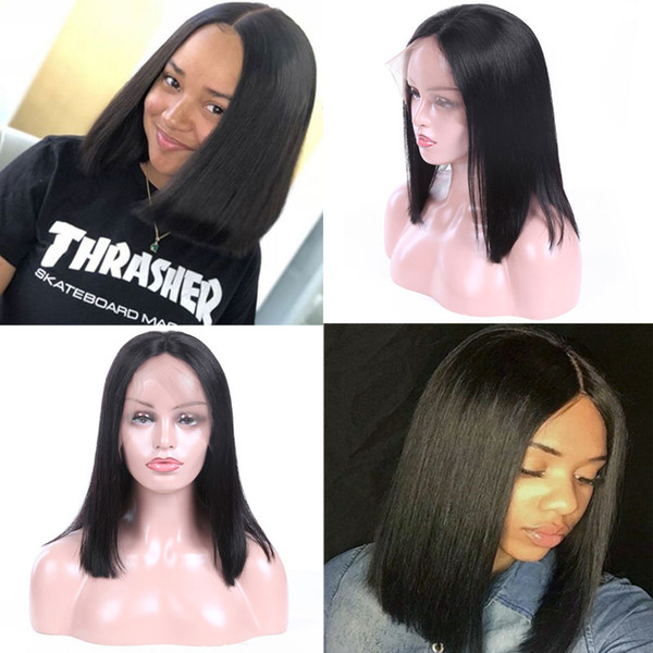 Brazilian Straight Lace Frontal Wig Pre Plucked With Baby Hair 130% Density Lace Front Human Hair Wigs 8