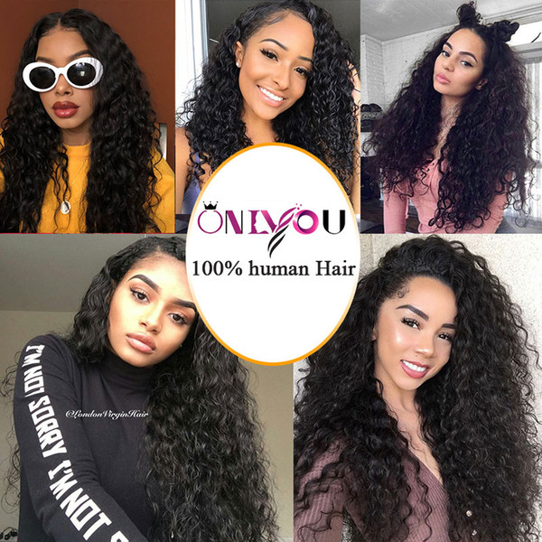 Deep Wave Human Lace Wigs Top Grade Brazilian Malaysian Virgin Silky Human Hair Lace Front Wig Natural Hairline Full Lace Wigs Pre-Plucked