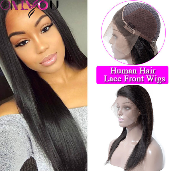 Unprocessed Brazilian Virgin Human Hair Straight Lace Front Wigs 8-24 inch Human Hair Lace Front Wigs For Black Women Wholesale Hair Wigs