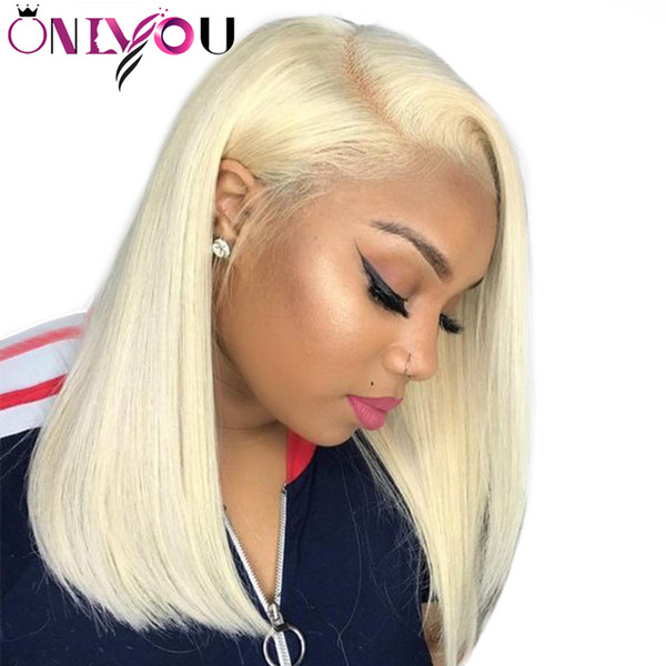 613 Blonde Lace Front Wigs 130% Destiny Brazilian Straight Remy Lace Front Human Hair Wigs Bob For Black Women 10-16 Inch Wholesale Deals