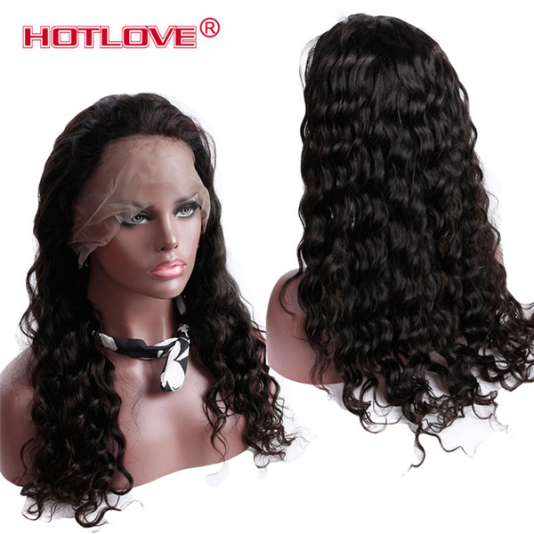 360 Lace Frontal Wig Pre Plucked with Baby Hair Malaysian Remy Loose Wave 360 Lace Frontal Wigs Natural Black For Women Loose Deep