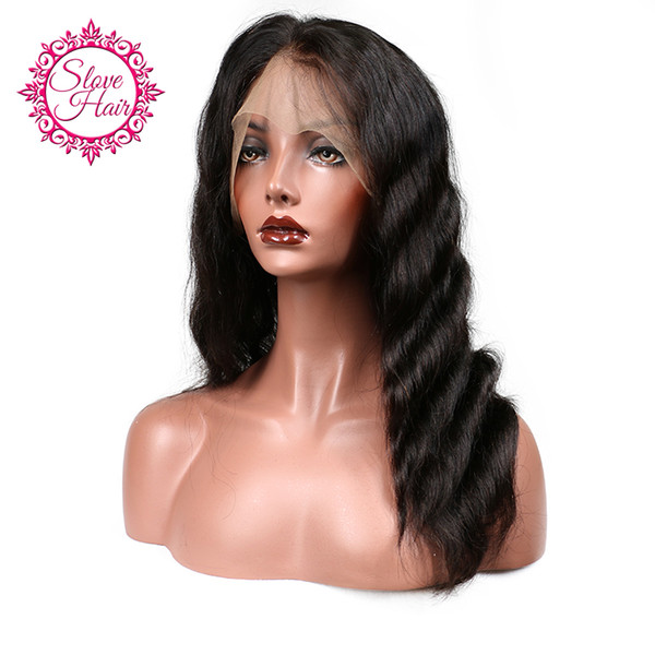 Slove Hair 360 Lace Frontal Wigs Brazilian Remy Human Hair Body Wave Wigs 150% Density With Baby Hair For Black Women