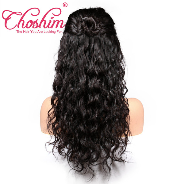 Slove hair Brazilian Wet and Wavy Full Lace Human Hair Wigs For Black Women Glueless Water Wave Lace Front Wigs With Baby Hair