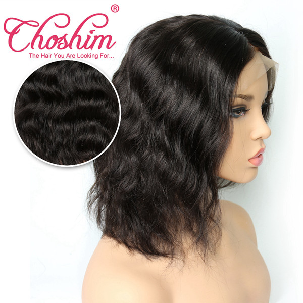 Body Wave Glueless Lace Front Human Hair Wigs Bob Peruvian Remy Hair Short Bob Wigs With Baby Hair Natural Hairline