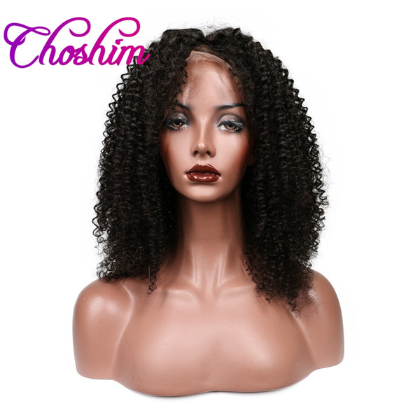 Choshim KL Afro Kinky Curly Full Lace Human Hair Wigs Natural Color Brazilian Remy Hair Lace Wigs For Black Women With Baby Hair