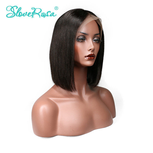 Slove Rosa Human Hair Bob Wigs Brazilian Remy Hair Lace Front Human Hair Wigs African American Short Wigs For Black Women