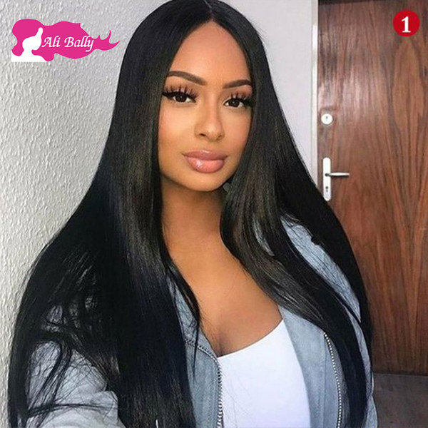 Brazilian straight Unprocessed Virgin Hair Straight lace front Wig With Baby Hair human hair wigs for black women Full End 150% Density